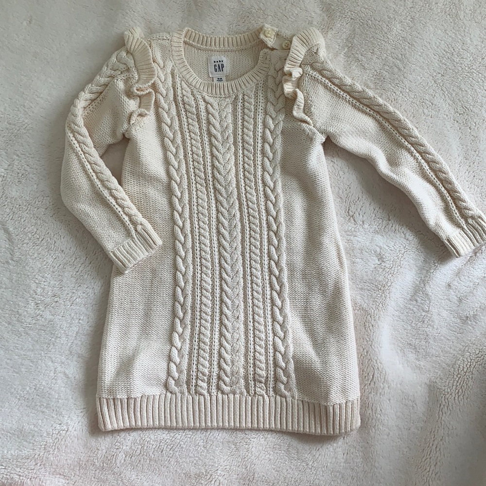 Baby Gap Girls Ivory Sweater Dress